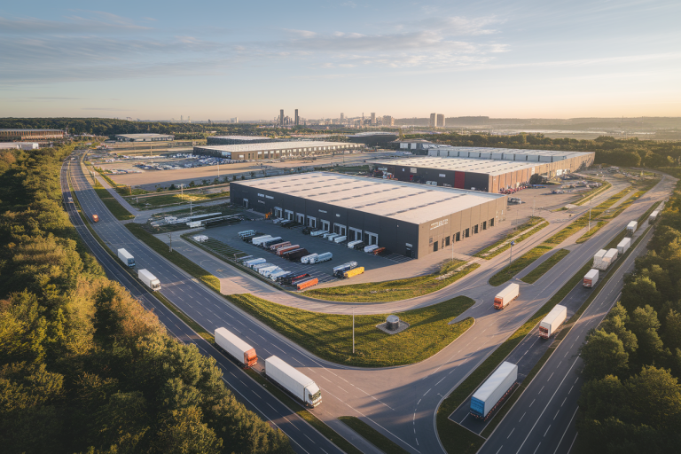 aerienne-parc-logistique-entrepots-camions