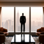 bureau-luxe-silhouette-homme-vue-ville