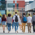 groupe-jeunes-dos-campus-moderne