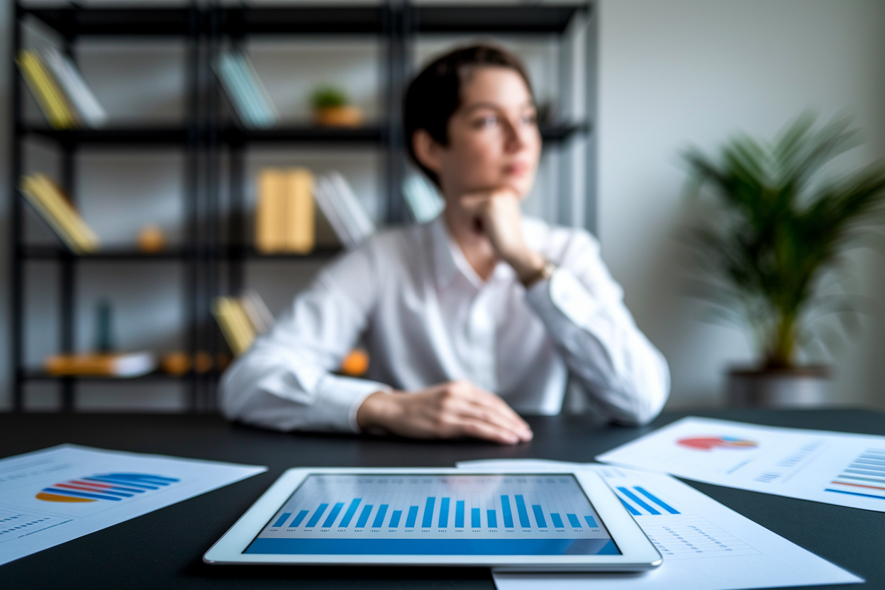 personne-assise-bureau-tablette-graphes