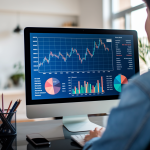 personne-bureau-moderne-ecran-graphique-financier