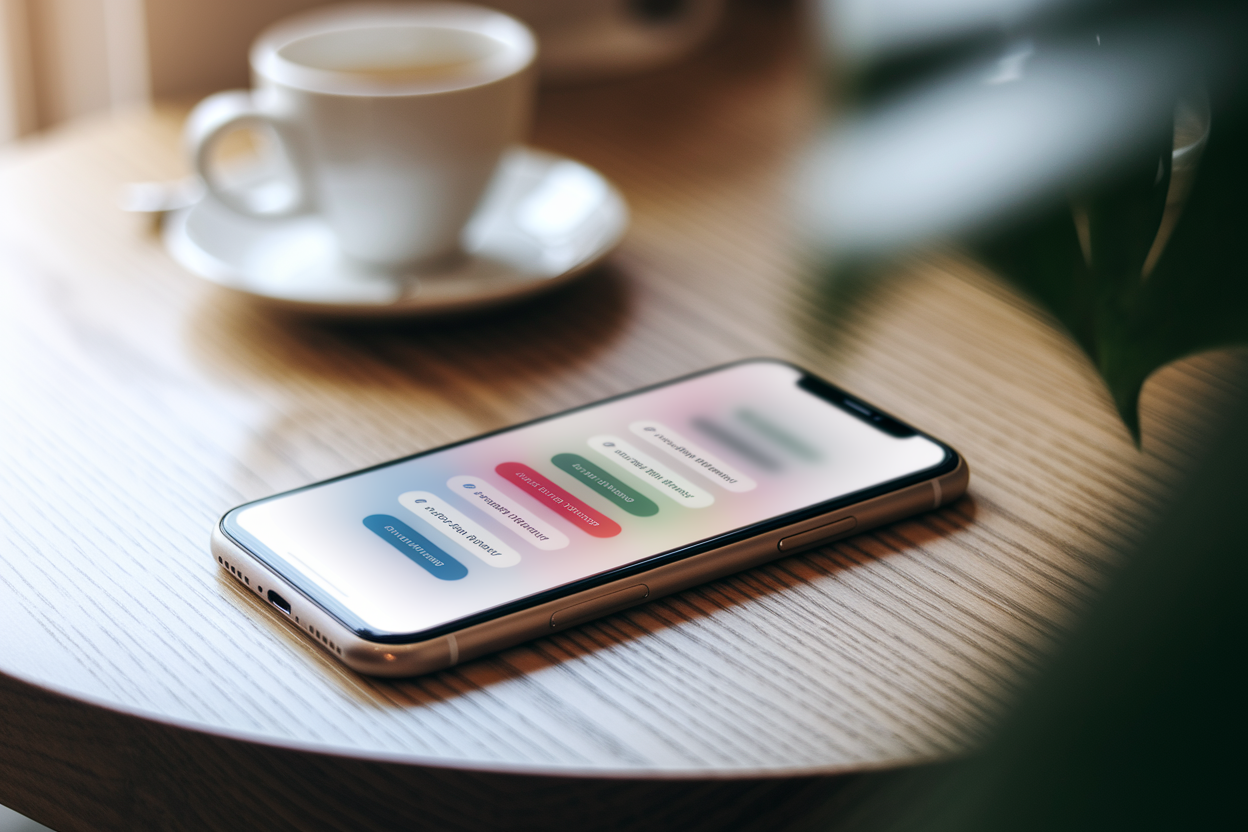 smartphone-table-bois-linktree-floute