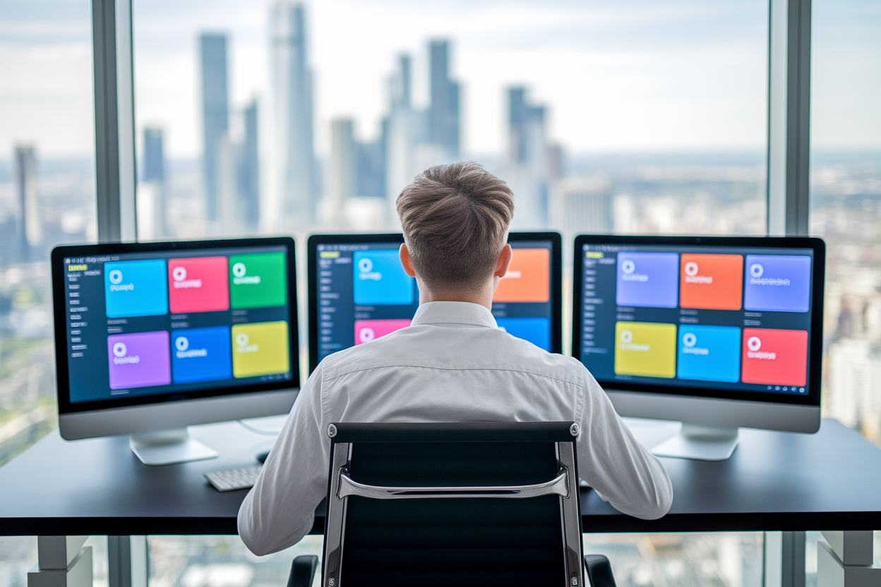 jeune-professionnel-dos-bureau-ecrans