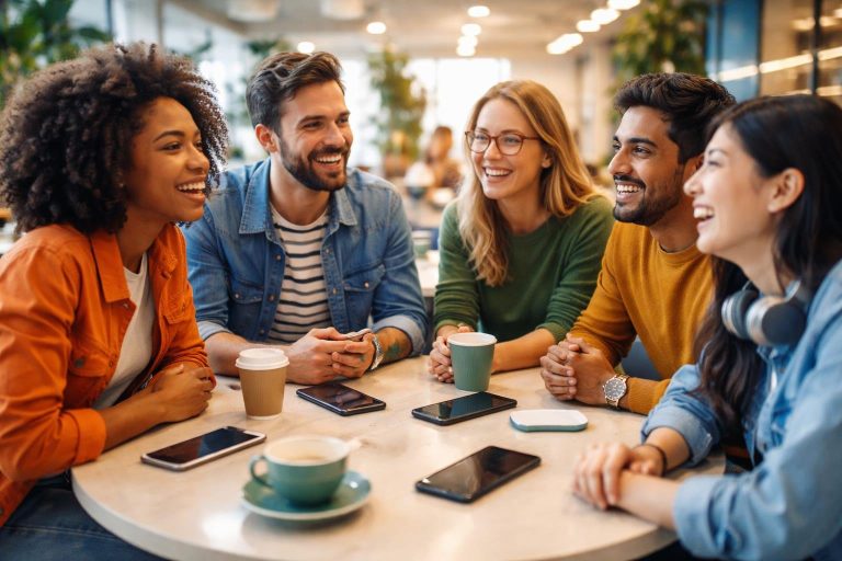 personnes-discussion-cafe-smartphones