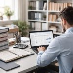 bureau-moderne-comptable-ordinateur-etageres