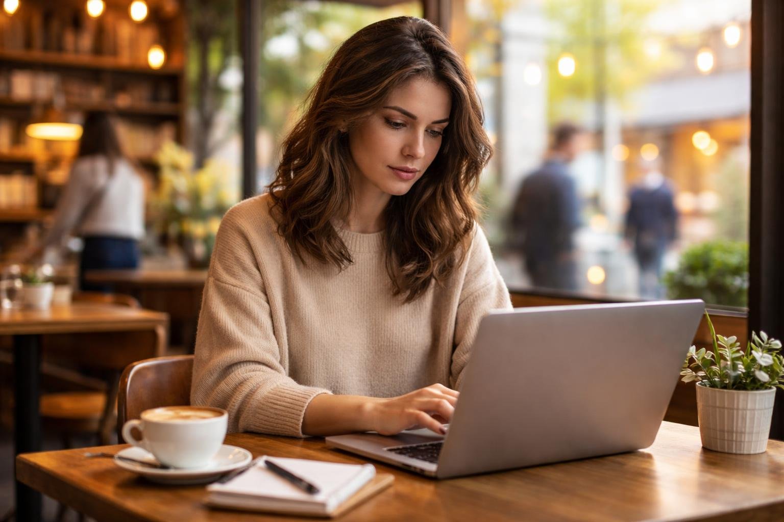 personne-ordinateur-cafe-ambiance-chaleureuse