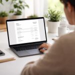 bureau-moderne-ordinateur-facture-plantes