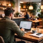 independant-cafe-ordinateur-portable-plantes