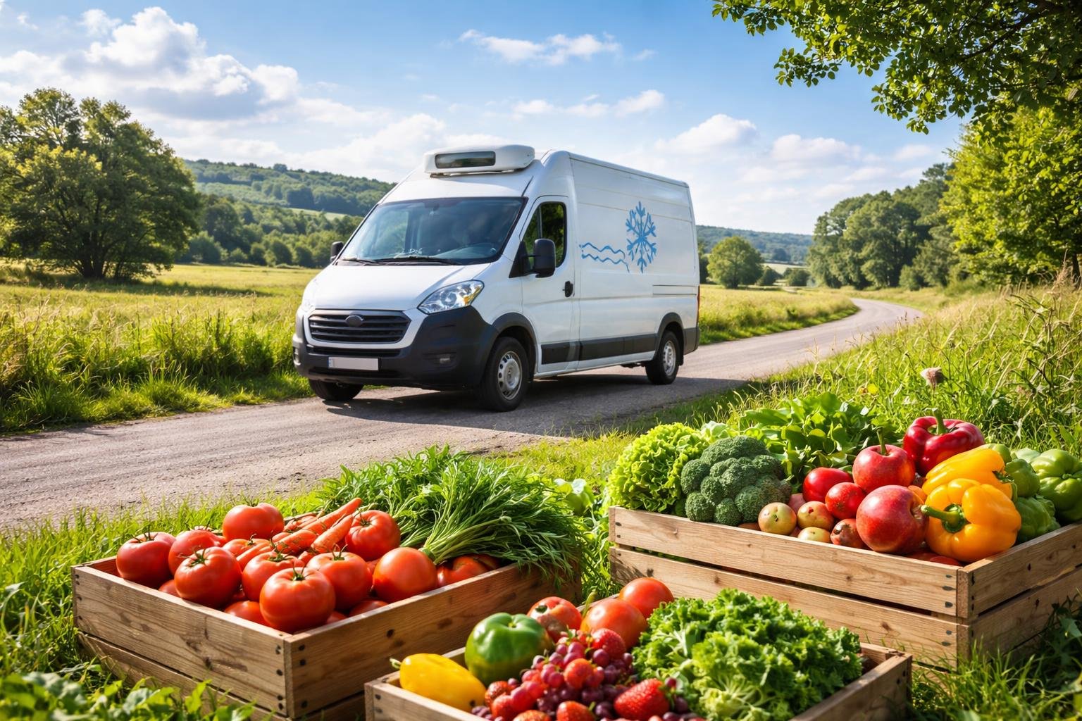 camionnette-refrigeree-paysage-caisses-produits