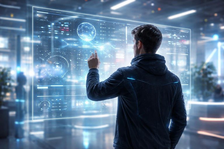 personne-ecran-holographique-high-tech