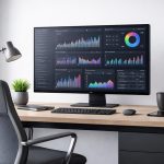 bureau-moderne-ecran-tableau-bord