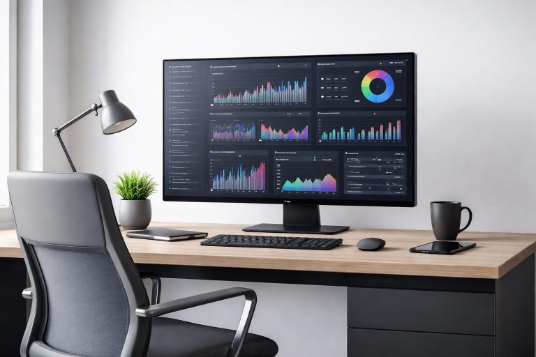 bureau-moderne-ecran-tableau-bord