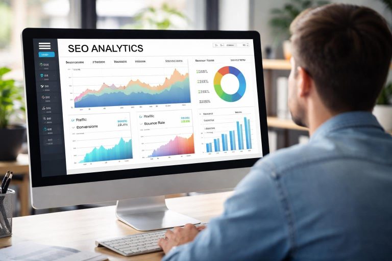 ecran-statistiques-seo-personne-bureau