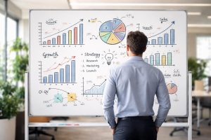 personne-tableau-blanc-graphiques-bureau