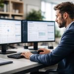 professionnel-bureau-ordinateur-ecrans-interfaces