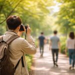 personne-dos-appareil-photo-parc-urbain