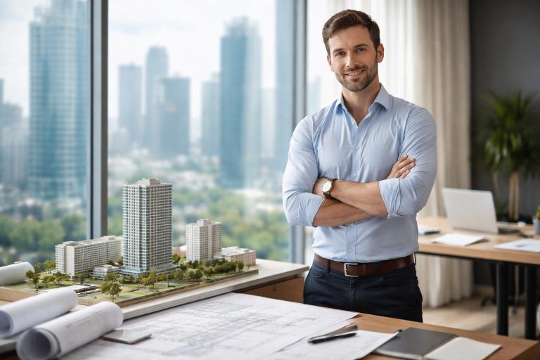 architecte-bureau-maquettes-ville-gratte-ciels
